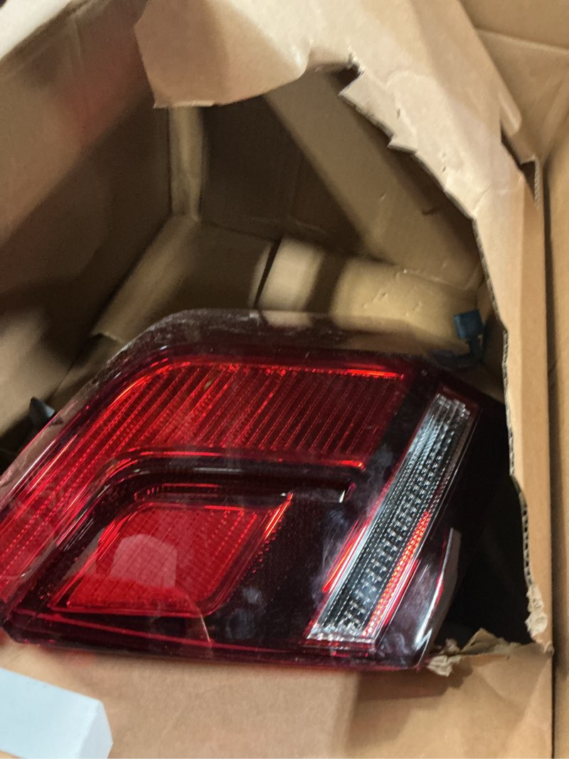 Condition photo showing As Is for outer right tail light assembly w/bulbs & harness compatible with 2018-2023 ti-guan passenger side rear taillight tail lamp 5nn945096a vw2805126 (turn signal color: yellow)