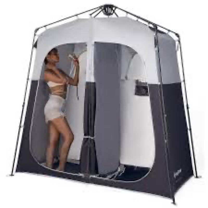 KingCamp Shower Tent, Portable Privacy Tent Outdoor Camping 1/2 Room Toilet Tents with Shower Bag & 