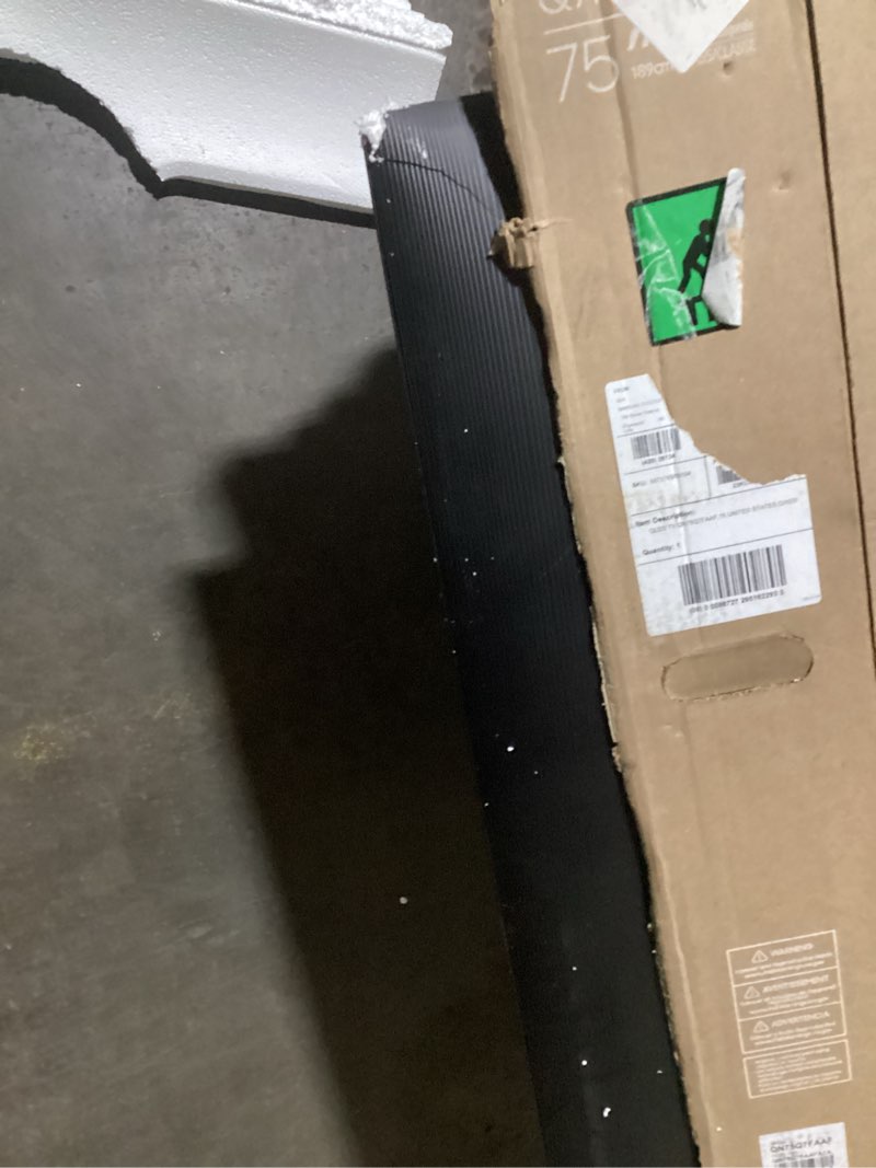 Condition photo showing As Is for Samsung 75-Inch Class QLED Q7F Series Samsung Vision AI Smart TV (2025 Model, 75Q7F) Quantum HDR, Object Tracking Sound Lite, Q4 AI Gen1 Processor, 4K upscaling, Gaming Hub, Alexa Built-in