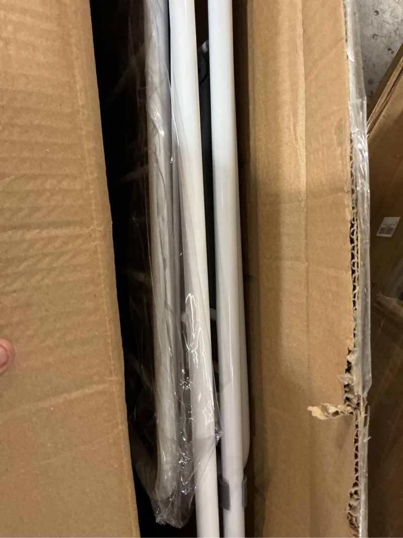 Condition photo showing Good Condition for VEVOR Clothes Drying Rack, 2-Tier Foldable Laundry Dryer Rack with Sock Clips & 21 Drying Rods, Metal Height Adjustable Drying Racks for Outdoor & Indoor, Free-Standing & Space-Saving Hanger, White 54.5"D x 23.6"W x 39.4"H