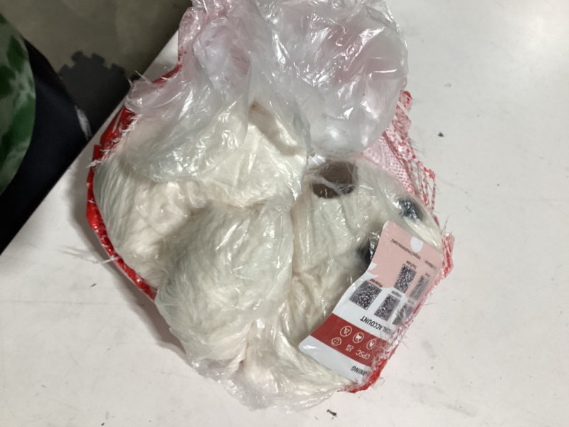 Condition photo showing Good Condition for morismos white teddy bear stuffed animal, 20 inch bow tie classic stuffed bears plush, cuddly hugging bear gift for toddler, kids, baby shower & birthday, white white 20 inch