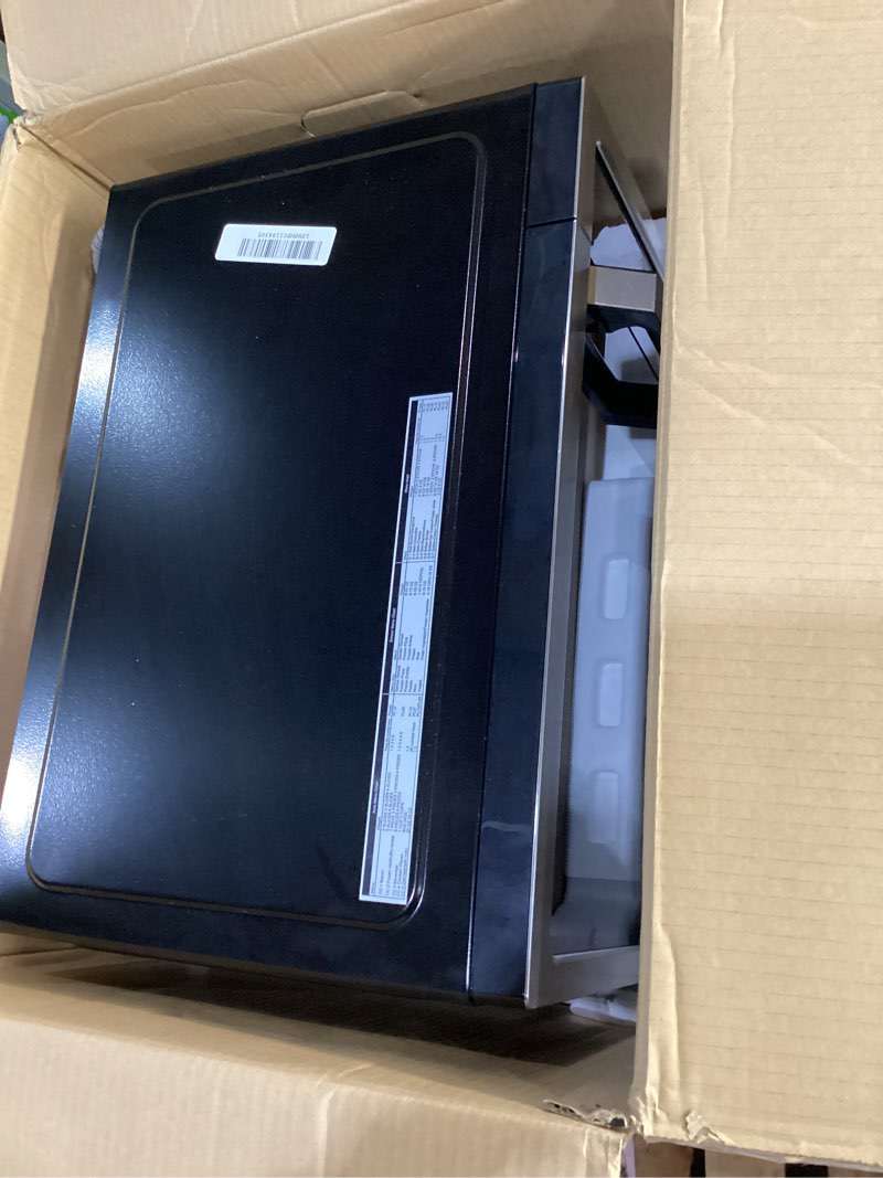 Condition photo showing Good Condition for *not tested* TOSHIBA EM131A5C-SS Countertop Microwave Ovens 1.2 Cu Ft with 12.4\" Removable Turntable Smart Humidity Sensor, 12 Auto Menus Mute Function ECO Mode Easy Clean Interior, 1000W, Silver 1.20 Cu.ft