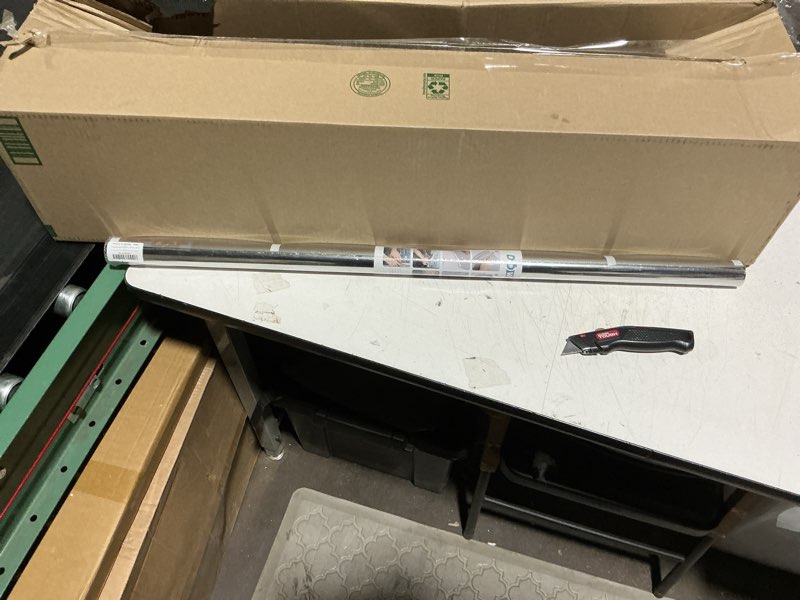 Condition photo showing New/Like New for dowell window privacy film, one way window tint for home, static cling anti uv sun blocking reflective mirror film, heat control see out not in glass tinting, silver, 35.4" x 78.7" silver 35.4" x 78.7"