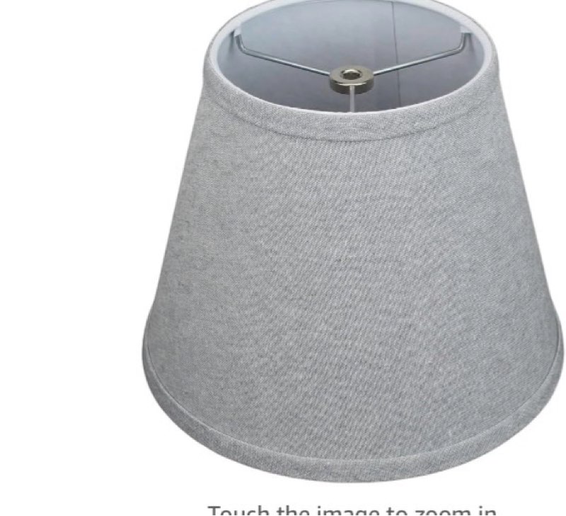 FenchelShades.com Lampshade 6" Top Diameter x 10" Bottom Diameter x 8" Slant Height 6x10x8" with Spider Attachment Diameter 0.4 Inch for Lamps with a Harp (Couture Steel)