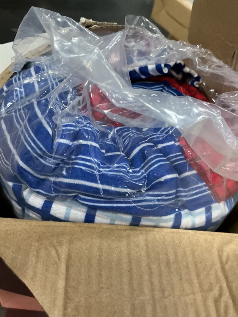 Condition photo showing New/Like New for jessy home plaid quilt set queen bedspreads coverlet set red blue white patchwork queen size quilt set bedding soft lightweight quilts coverlet country reversible quilt bed spread with 2 pillow shams