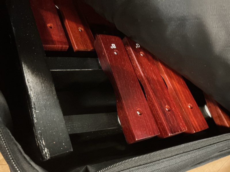 Condition photo showing Good Condition for marimba, 32 key wooden adult xylophone with mallets and adjustable stand professional marimba for beginners and students professional (wooden) (32)