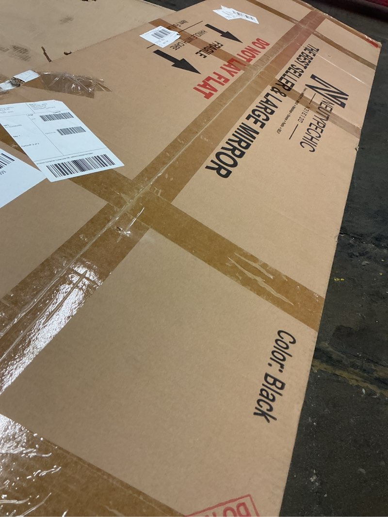 Condition photo showing Good Condition for 64"x21" Arched Full Length Mirror with LED Lights, Free Standing Floor Mirror, Full Body Dressing Mirror, Wall Mounted Hanging Mirror for Bedroom, Black Black-arch 64"L x 21"W