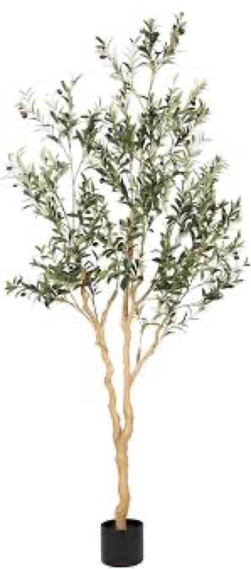 Realead Faux Olive Tree 7ft - Realistic Tall Silk Olive Trees Artificial Indoor Decor - Large Potted