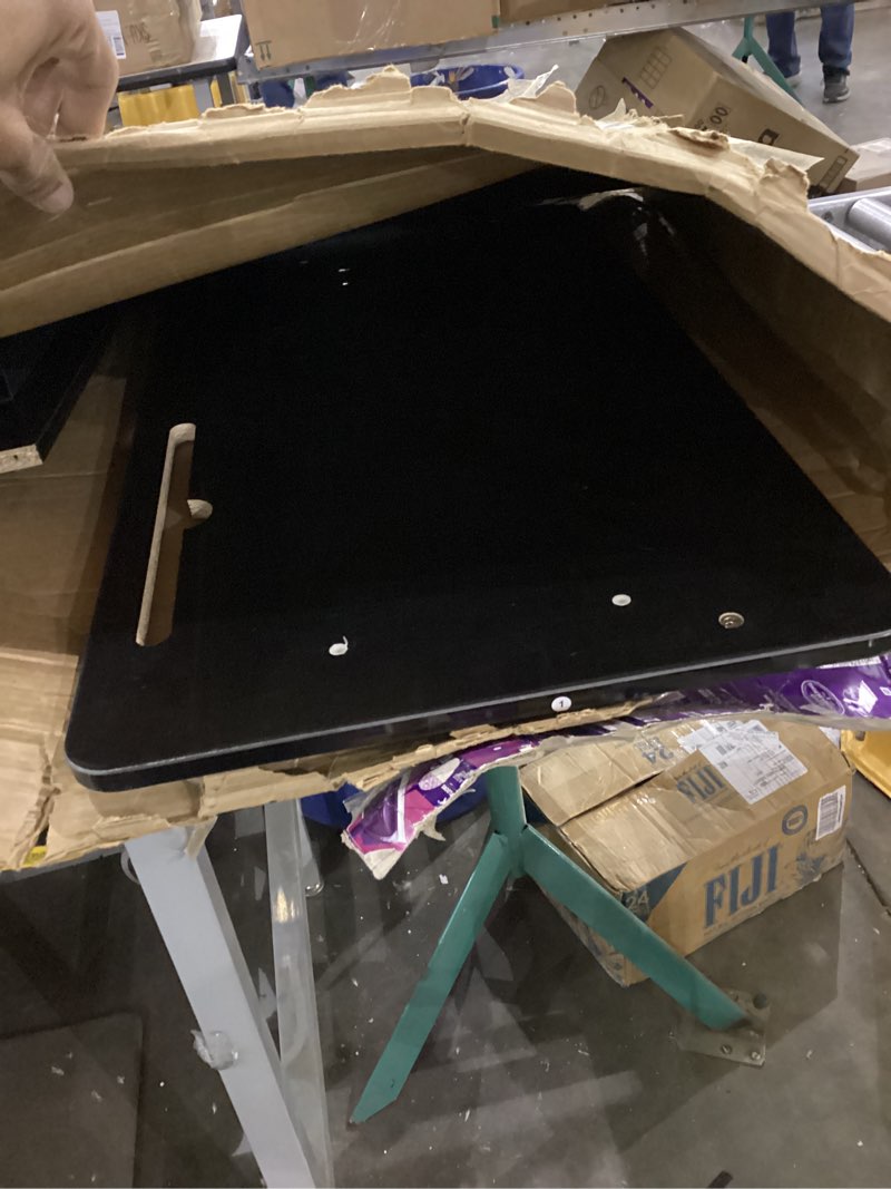 Condition photo showing Good Condition for armocity Height Adjustable Desk, 32" Manual Standing Desk Small Mobile Rolling Computer Desk with Wheels and Hook, Portable Laptop Table for Home Office Living Room Bedroom, Black