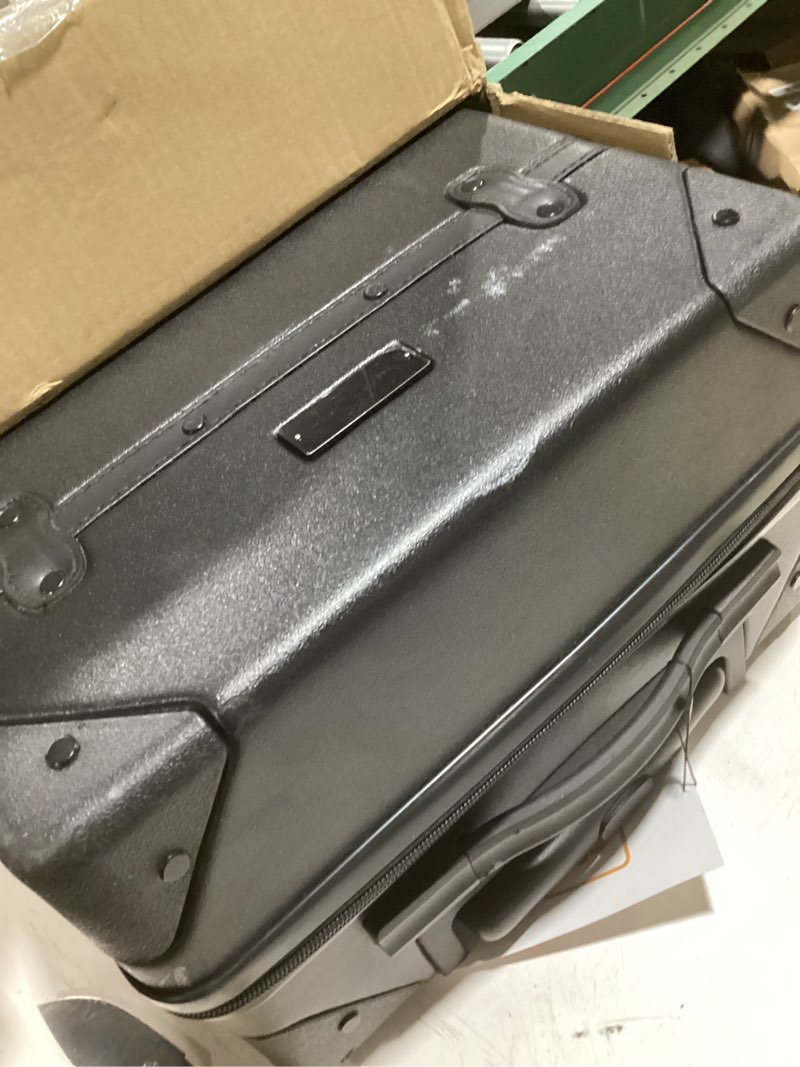 Condition photo showing Good Condition for hulsin 20 inch carry on luggage, hardside lightweight spinner suitcase with tsa lock, 22x14x9 airline approved hard shell travel suitcase with wheels, scratch resistant, black black 20 inch