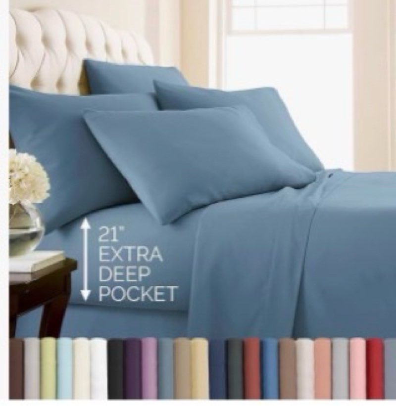 southshore fine living, inc. 6 piece king size sheets set, 21-inch deep pocket king sheet set, pet h