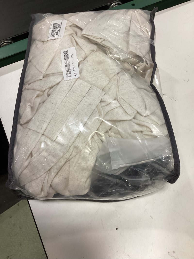 Condition photo showing Good Condition for memory trained pinch pleated curtains 84 inches long, viral linen pinch pleat sheer curtains with ri