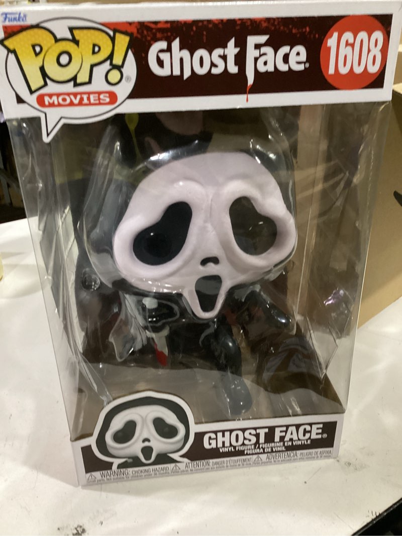 Condition photo showing Good Condition for funko pop! jumbo: ghostface - ghostface - collectable vinyl figure - gift idea - official merchandise - for kids & adults - horror fans - model figure for collectors and display