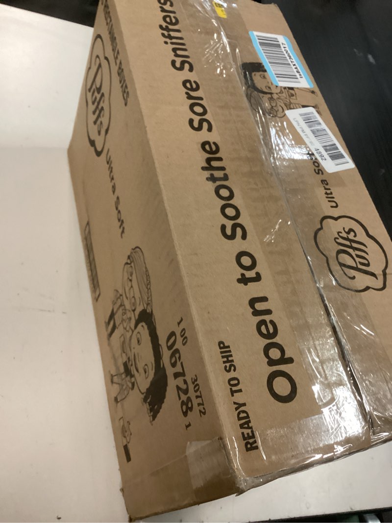 Condition photo showing New/Like New for puffs ultra soft non-lotion facial tissue, 8 family boxes, 124 facial tissues per box 124 count (pack of 8)
