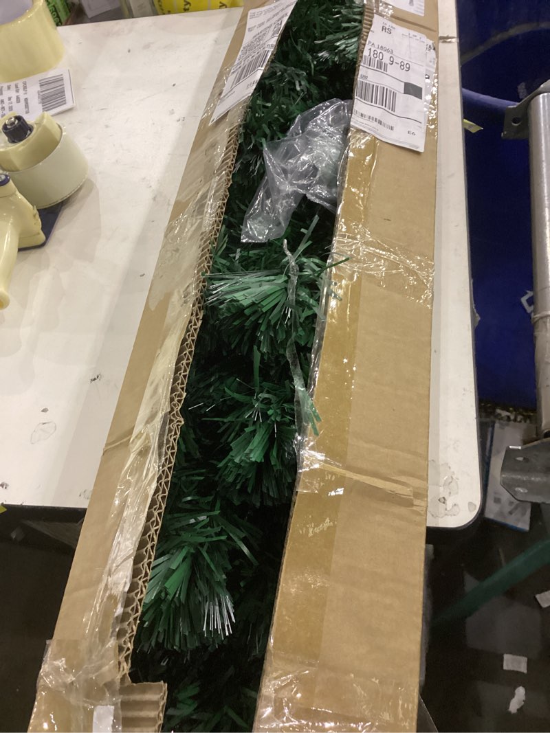 Condition photo showing item condition for Prsildan 5 FT Artificial Christmas Tree, Pre-Lit Optical Fiber Xmas Trees with Multicolor LED Lights, Snowflakes & Top Star, Lighted Christmas Tree Holiday Home Decor