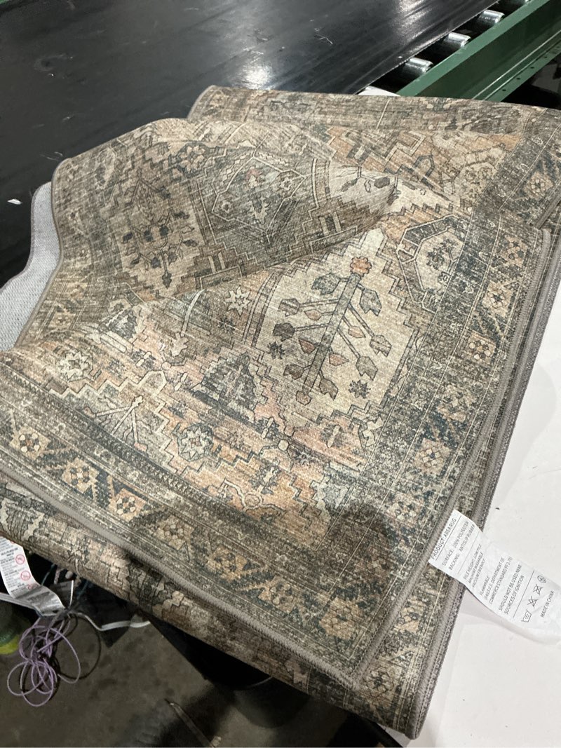 Condition photo showing Good Condition for similarly )))genimo runner rnon slip machine washable vintage hallway runner rug, low pile lightweight rugs for entryway, hallway, kitchen and corridor, light taupe brown taupe