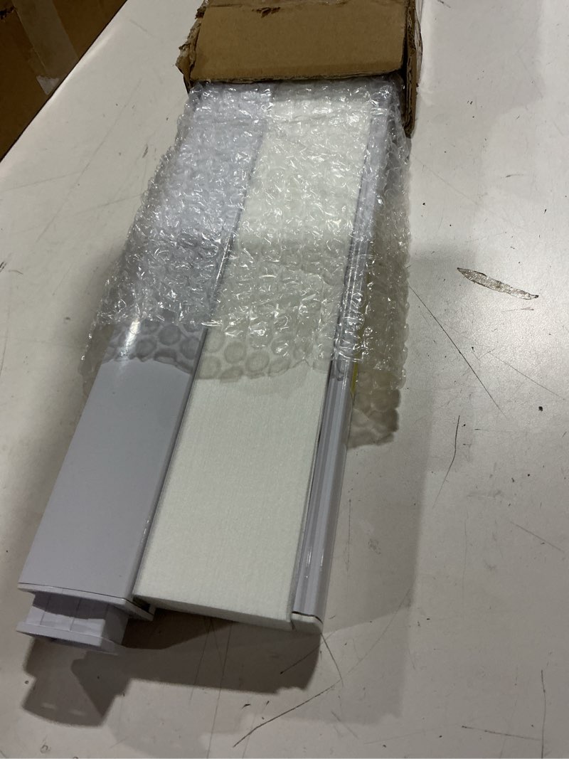 Condition photo showing As Is for seeye no drill cordless cellular shades, light filtering honeycomb blinds for indoor window, thermal insulated noise reduction, easy install for bedroom, living room, office, white (28" w x 64" h) white-light filtering 28"w x 64"h