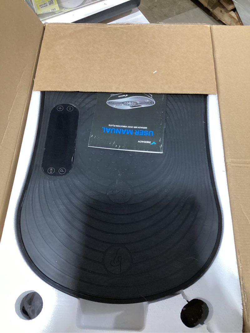 Condition photo showing Good Condition for merach vibration plate exercise machine, vibrating platform for lymphatic drainage weight loss muscle activation, full body home exercise equipment with led touch screen bluetooth pull cord