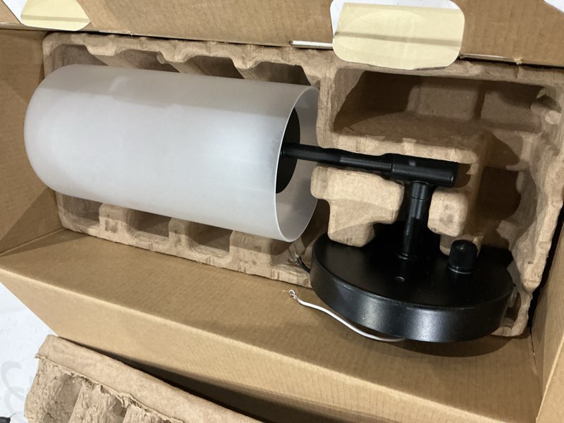 Condition photo showing Good Condition for allen + roth odessa 4-in w 1-light matte black transitional led,incandescent wall sconce