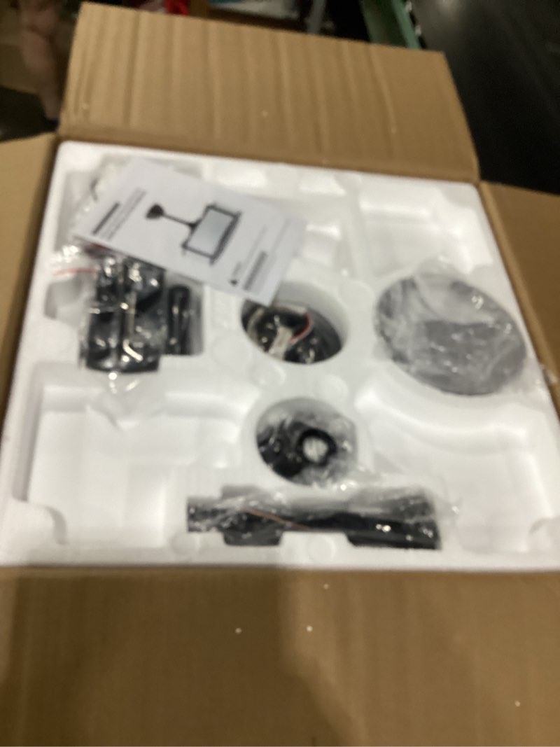 Condition photo showing New/Like New for 20 inch fandelier ceiling fan with light, boho chandelier ceiling fan with light remote control, caged enclosed with 6 speeds for bedroom, living room, foyer, nursery beige