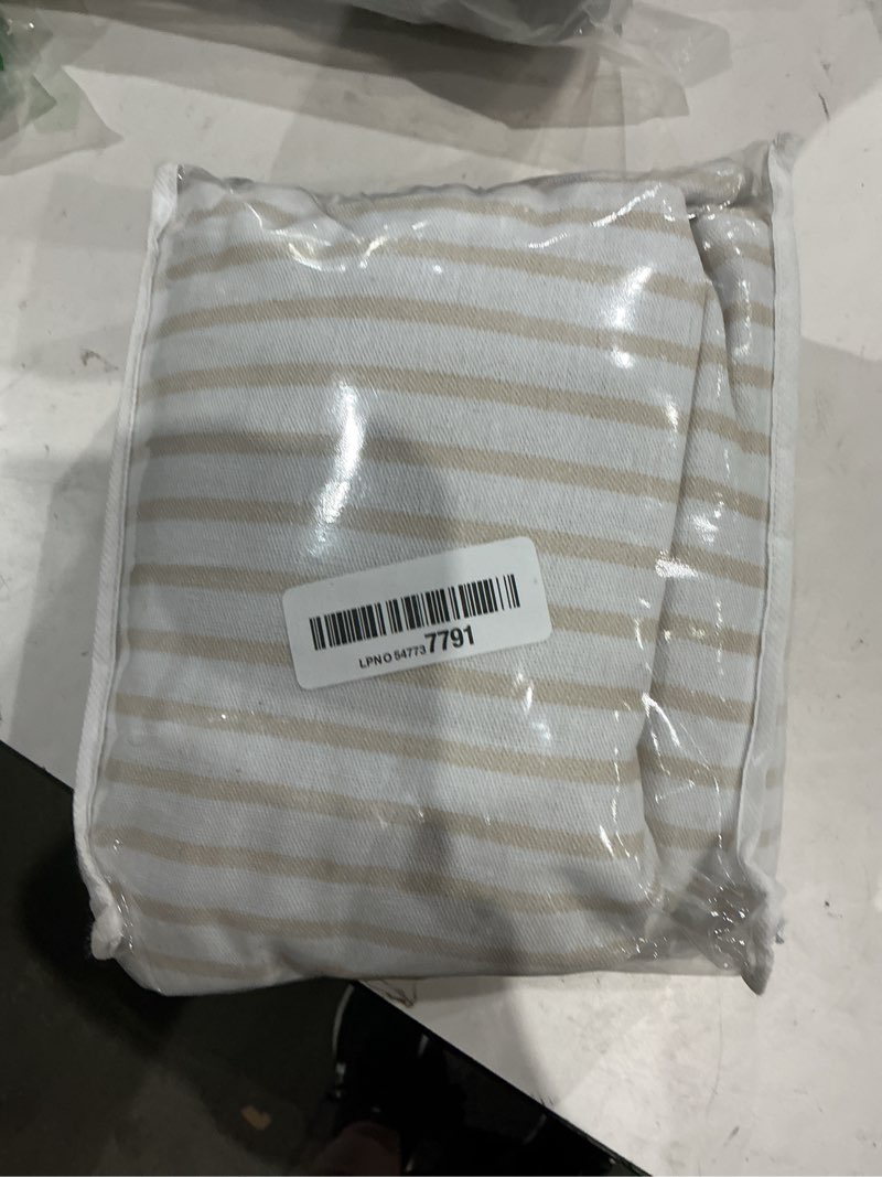 Condition photo showing Good Condition for farmhouse shower curtain linen beige button woven fabric country rustic western, pleated beige stripe 72\\\\\\\" w x 84\\\\\\\" l button-beige stripe 72\\\\\\\"w x 84\\\\\\\"l