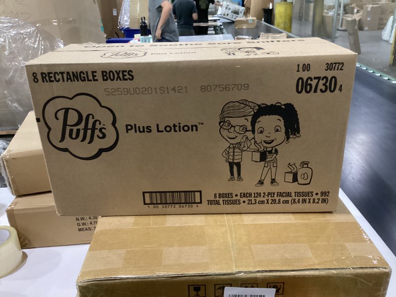 Puffs plus lotion 8 rectangle boxes