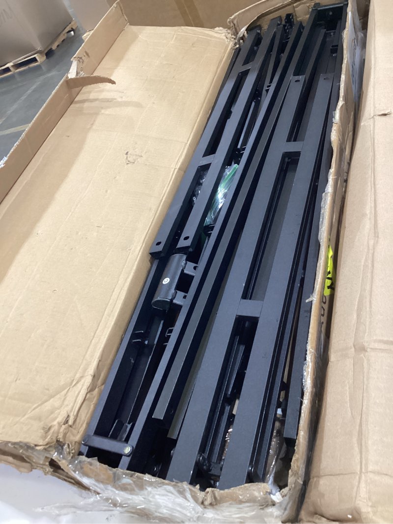 Condition photo showing As Is for new jeto metal bed frame,queen size bed frame with storage space,14 inch | heavy duty sturdy mattress foundation,easy assembly,no box spring needed, black queen 14 inch