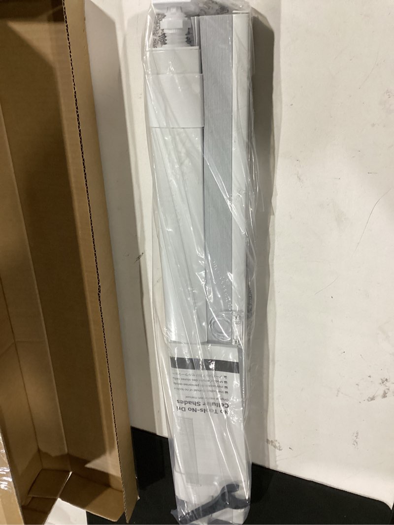 Condition photo showing Good Condition for lazblinds no tools no drill cordless cellular shades, blackout light blocking honeycomb shades for home, thermal insulation blinds for windows, 22" w x 36" h, white blackout-white 22" w x 36" h