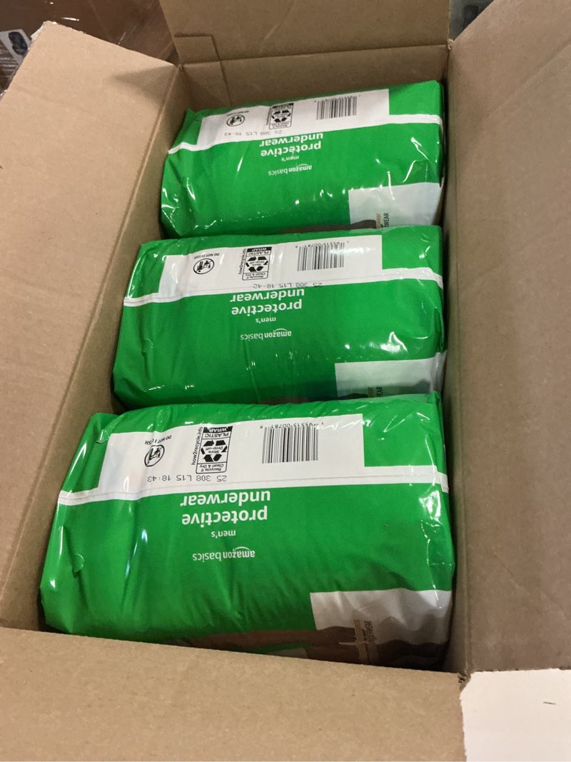Condition photo showing New/Like New for Amazon Basics Incontinence Underwear for Men, Maximum Absorbency, X-Large, 48 Count (3 Packs of 16) X-Large 48