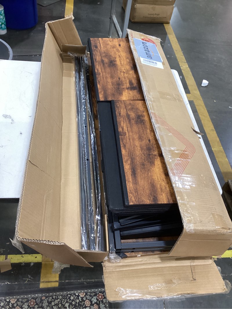 HIGDBFE Dresser with Hanging Rack, 4 Drawers Small Closet for Bedroom, Reversible Fabric Kids Chest 