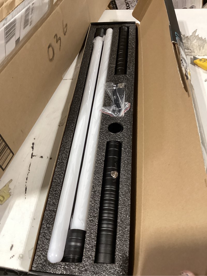 Condition photo showing Good Condition for 2 in 1 dueling lightsaber alloy handle light saber 15 rgb colors with 4 modes 6 sound effects usb rechargeable detachable light sabers for kids adults ideal birthday children's day halloween christmas 15 colors black