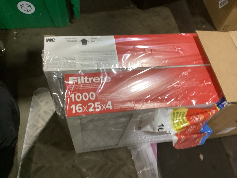 Condition photo showing New/Like New for Filtrete 16x25x4 AC Furnace Air Filter, MPR 1000, MERV 11, Fits Lennox & Honeywell Devices, Allergen Defense, Electrostatic Air Cleaning Filter, 2-Pack (Actual Size 15.88x24.56x4.31 in)