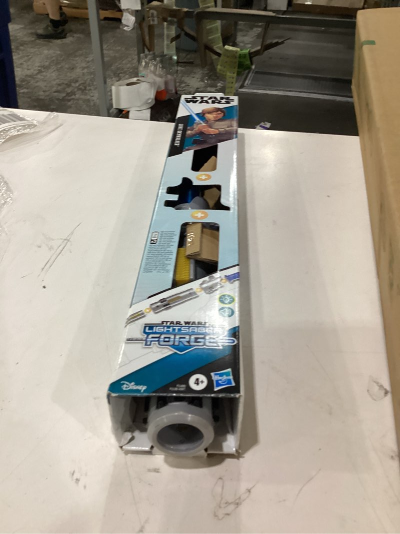 Condition photo showing As Is for STAR WARS Lightsaber Forge Luke Skywalker Electronic Extendable Blue Lightsaber Toy, Customizable Roleplay Toy, Kids Ages 4 and Up