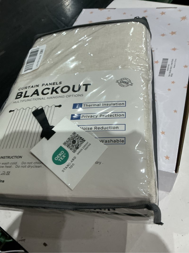 Condition photo showing Good Condition for 100% blackout shield blackout curtains for bedroom 84 inches long, back tab/rod pocket living room drapes, thermal insulated blackout curtains 2 panels set, 50" w x 84" l, cream cream 50"w x 84"l (pack of 2)