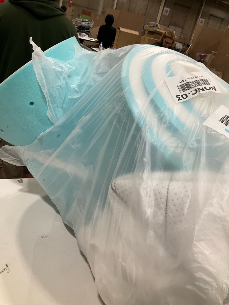 Condition photo showing As Is for Bedlore 4-Inch Twin XL Mattress Topper for Back Pain - Dual Layer Medium Support (2" Gel Memory Foam + 2" Cooling Fluffy Pillow Top Pad), Breathable & Pressure Relief (White) White Twin XL