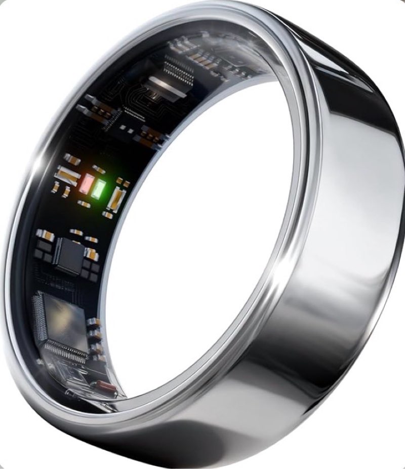paxam smart ring for women&men 7-day battery,no subscription fee-health/activity tracker with sleep monitor, stress/hrv tracking, women's health, ios&android compatible (silver, 8)