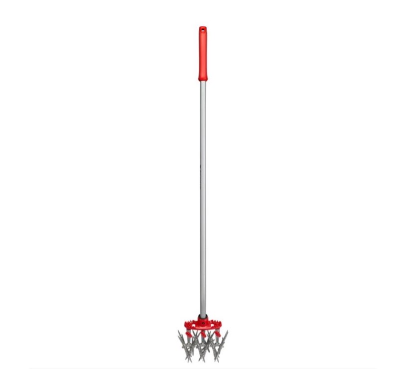 corona comfortgel disccultivator rotating 3 -tine long-handle cultivator