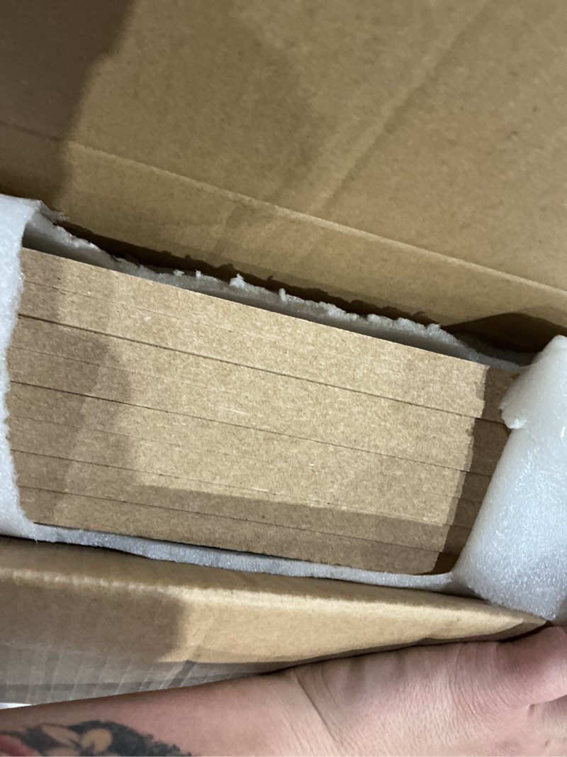 Condition photo showing New/Like New for weysat 1 set 157.48 x 62.99 inch mdf board and batten wall panel kit premade wainscoting panels decorative wall molding trim slats paintable accent kit for diy home bedroom living room decor 1 31.5"l x 1.6"w