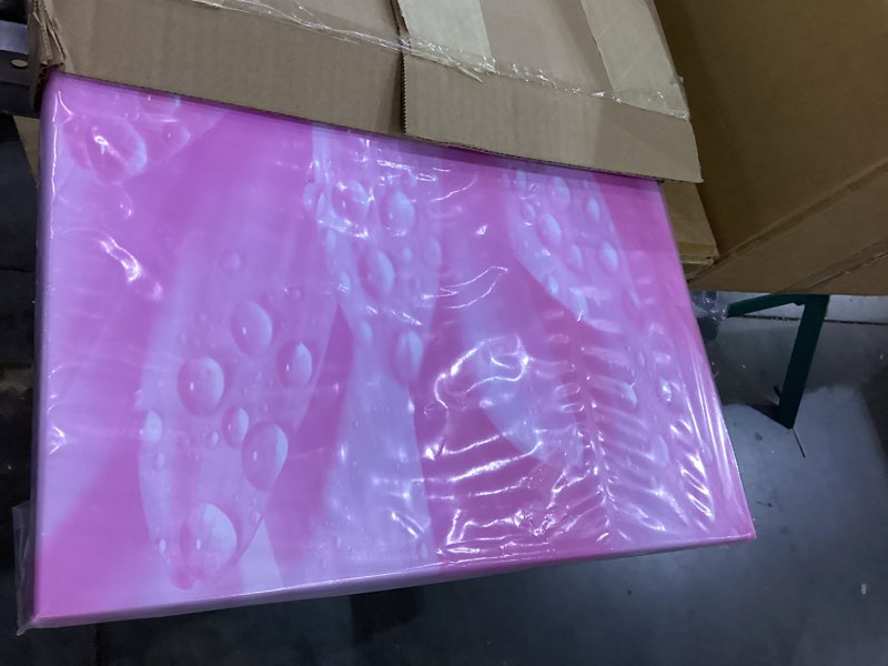 Condition photo showing New/Like New for Abstract Pink Flower with Petals – Extra Large Floral Canvas Wall Art Print – Gallery Wrapped Canvas – Botanical Wall Art Decor – For Bedroom, Dining, Hallway – 32x16 32"L x 16"W