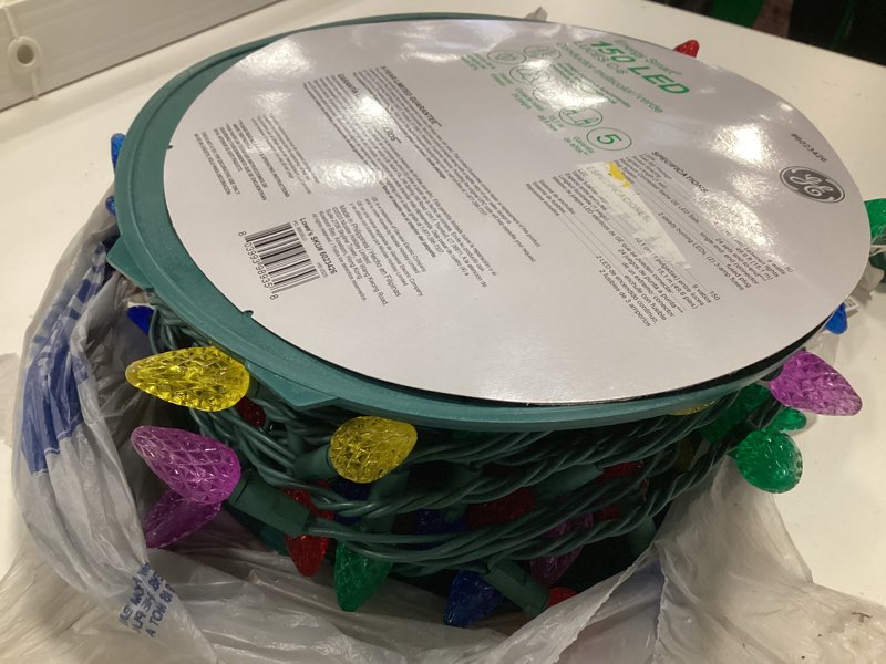 Condition photo showing As Is for  GE Energy Smart 150 -Count 49.6-ft Multicolor LED Plug-In Christmas String Lights