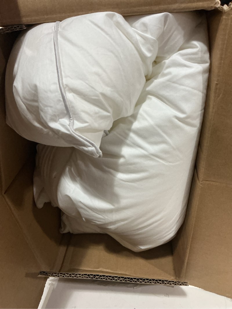 Condition photo showing As Is for Oubonun 28 x 28 Euro Pillow Inserts with 100% Cotton Cover - Square Interior Sofa Decorative Throw Pillow Insert Set of 2 - White Couch Pillow 28x28 Inch (Pack of 2)