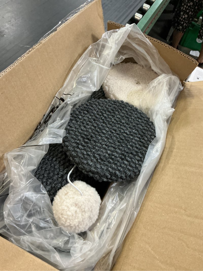 Condition photo showing Good Condition for made4pets tall cat scratching post, 33" modern cat scratcher with hanging balls, heavy duty and thic