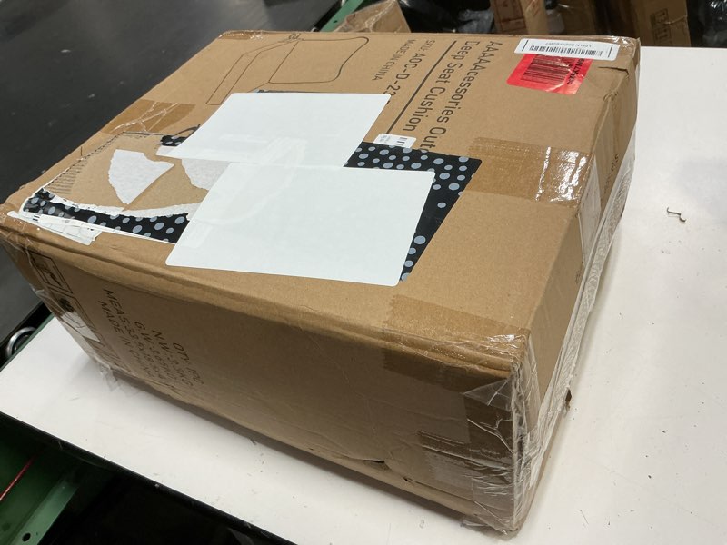 Condition photo showing New/Like New for aaaaacessories outdoor seat cushions for chairs, fade-resistant, waterproof patio furniture replacement cushions, 23.5" x 25.5" x 5" + 23.5" x 19", dark gray dark gray 23.5"x25.5"x5" / 23.5"x19"