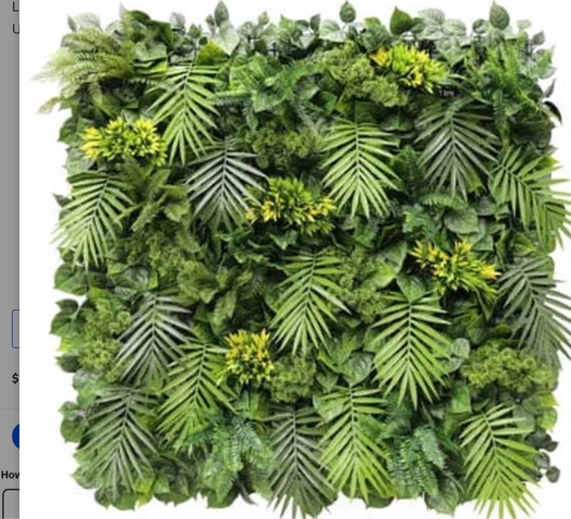 Luxury Flowering Hawaiian Sunrise Artificial Vertical Garden 20\" x 20\" 11SQ FT Commercial Grade UV Resistant