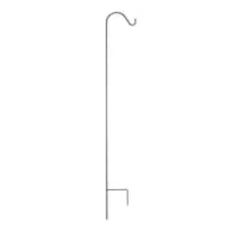 style selections 64-in steel-painted metal traditional shepherd's hook