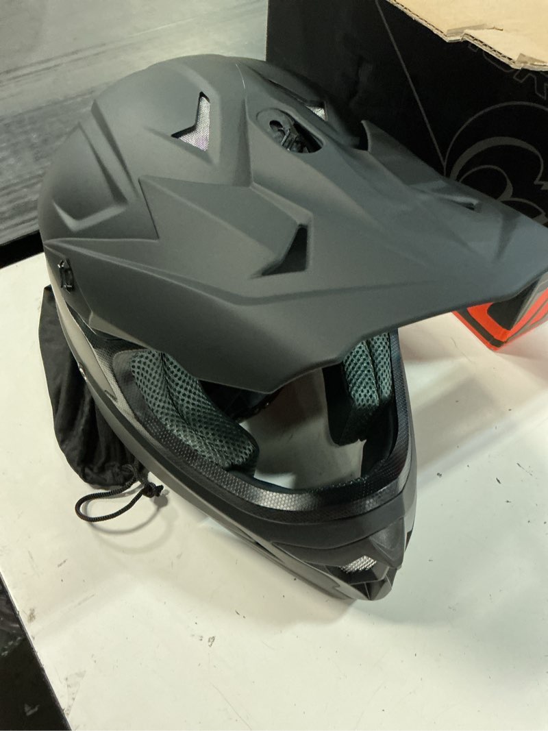 Condition photo showing Good Condition for oumurs adult atv dirt bike helmet with goggles gloves & mask quick release buckle adjustable sun visor motorcycle adult helmet off-road motocross downhill moped mx for unisex-adult matte black x-large