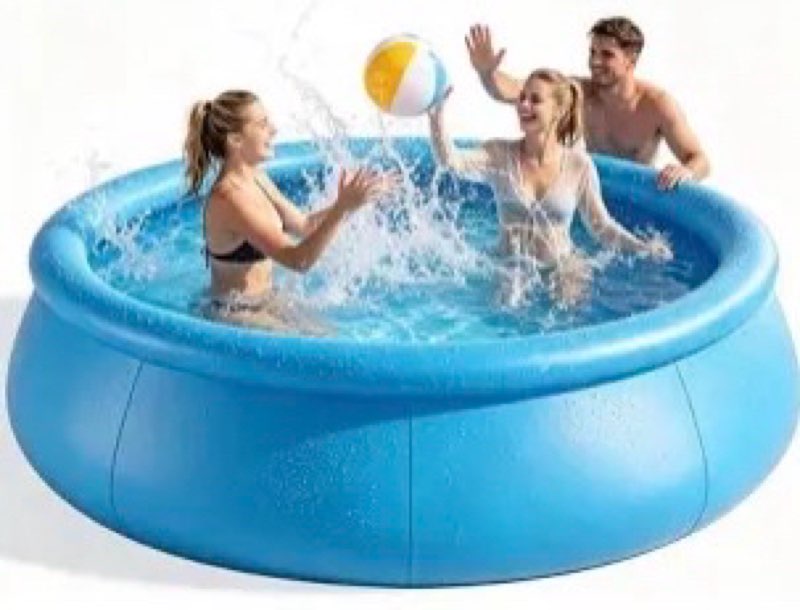 10ftx30in inflatable swimming pool, large family summer pool for garden/lawn, reusable water pool for backyard water fun
