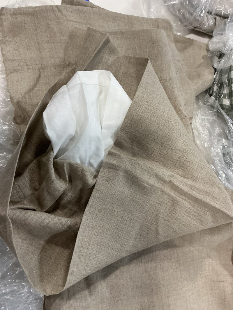 Condition photo showing Good Condition for european linen curtain, 48x96, dark flax