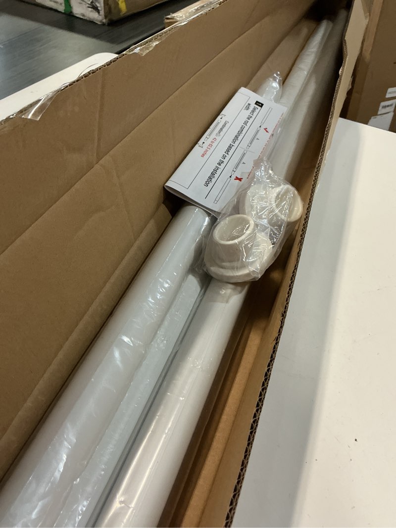 Condition photo showing Good Condition for ALLZONE Tension Curtain Rod for Window, 83-123 Inches, Heavy Duty Curtain Rods No Drilling, Non-Slip Bathroom Shower Tension Rod, Renter Friendly, Adjustable, Spring Loaded, Extra Long, White White 83-123 Inches