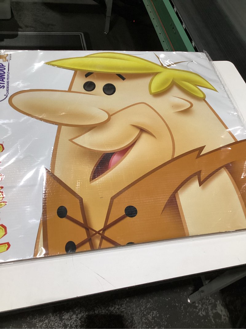 Condition photo showing New/Like New for Cardboard People Barney Rubble Life Size Cardboard Cutout Standup - Hanna-Barbera The Flintstones Barney One Size